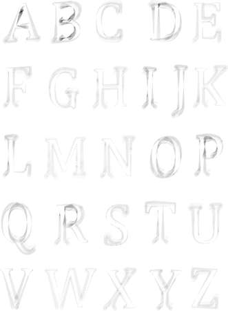 Letters of the alphabet, made by hand-drawn thin lines, for design.の写真素材