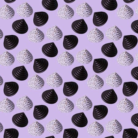 Author's pattern with sweets on a delicate pink-purple background.3d.の写真素材