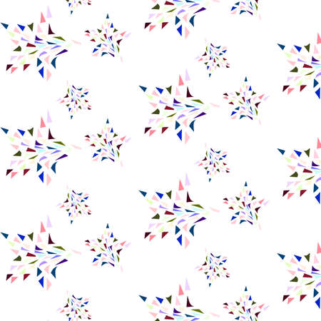 Colored curved elements perform star-shaped shapes. 3d.の写真素材