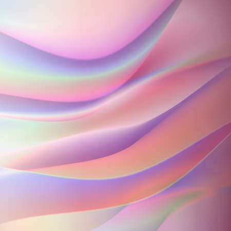 Bright smooth pink, greenish, purple figures make up an abstract background.3dの写真素材