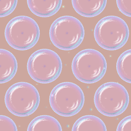Delicate round figures, resembling bubbles, on a pink background for postcards, invitations, congratulations.3d.の写真素材