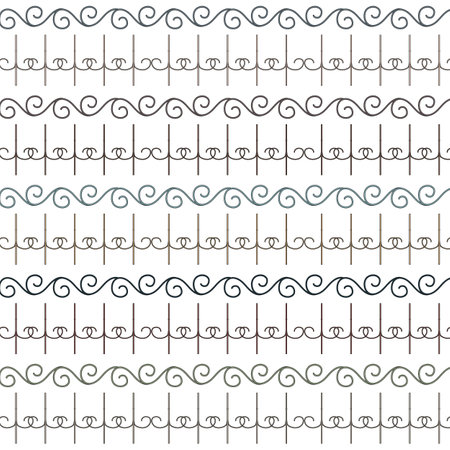 Pattern of many straight and rounded elements.3d.のイラスト素材