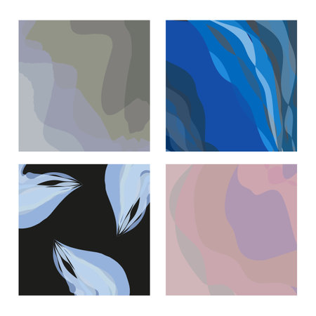 A set of four abstract backgrounds. 3d.のイラスト素材