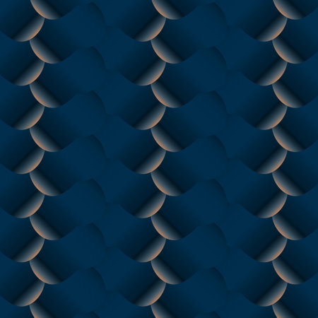 Blue gradient smoothly rounded shapes arranged in rows. Background for presentations, websites.の写真素材