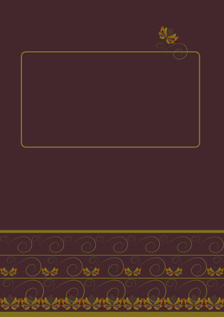 Frame for greetings, invitations, announcements with decorative elements.の写真素材
