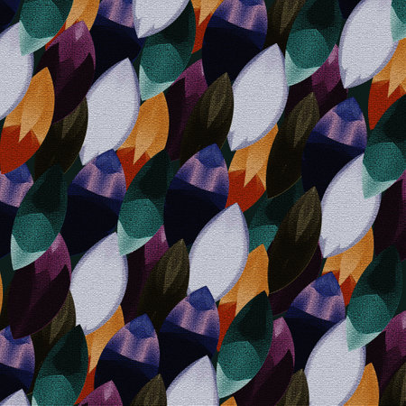 A lot of bright elements of purple, yellow, orange, green tones in an abstract image.3dの写真素材