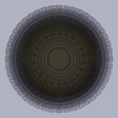 Decorative elements are arranged in a circle.の写真素材