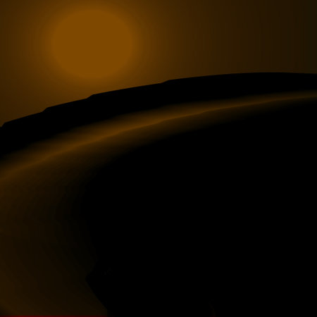 Deserted, without people, road in the moon.の写真素材