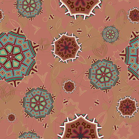 Abstract pattern of elements of different shapes.の写真素材