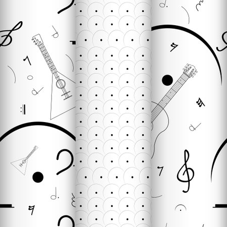 Abstract patterns of musical notation signs.の写真素材
