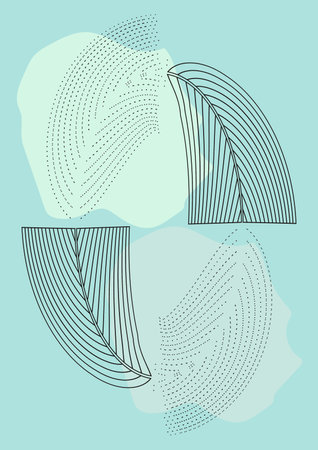 Elements of thin dotted and solid lines in the Art Deco style.の写真素材
