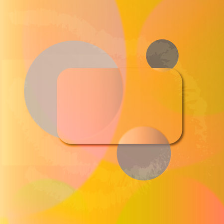 Gray circles on an orange-pink background.の写真素材