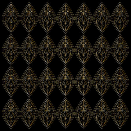 Golden pattern of thin lines.のイラスト素材
