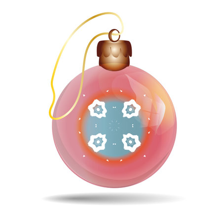 New Years glossy ball pink.のイラスト素材