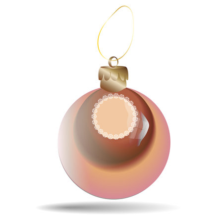 Glossy Christmas round toy for your projects.のイラスト素材