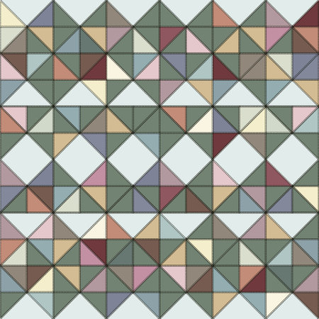 Patchwork. Colored pieces of fabric connected in a pattern.の写真素材