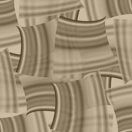 Curved figures in an abstract background are painted with different shades of brown.の写真素材