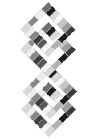 Vertically arranged rectangles in the form of a patchwork pattern.のイラスト素材