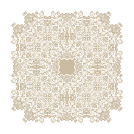 An openwork figure created from thin white lines.のイラスト素材