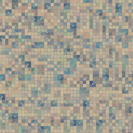 Beige, blue, green, pink tones squares in abstract background.の写真素材