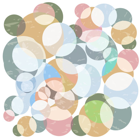 Green, pink, beige circles in abstract background for websites, presentations.のイラスト素材
