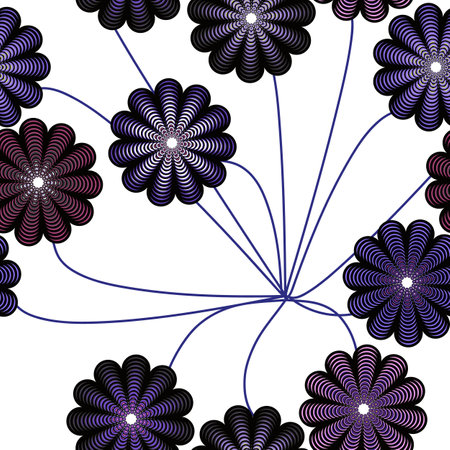 Abstract fancy flowers for design.のイラスト素材