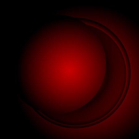 Red sphere on dark background for your projects.の写真素材
