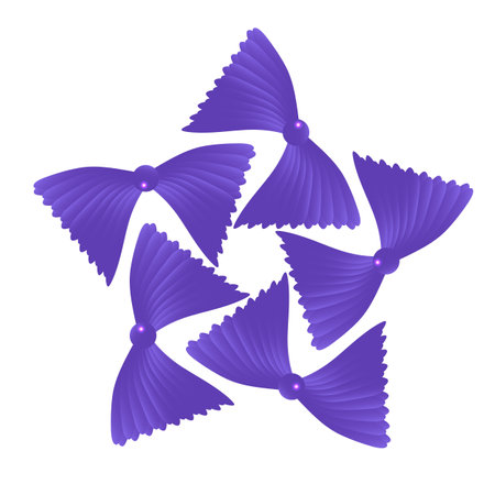 Purple abstract figure that looks like a star.のイラスト素材