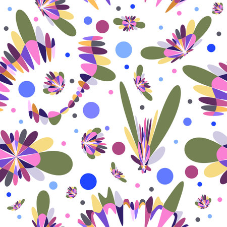 Bright joyful seamless pattern for print, textile, postcards.のイラスト素材