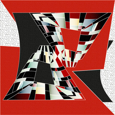 Abstraction is geometric from colored elements.の写真素材