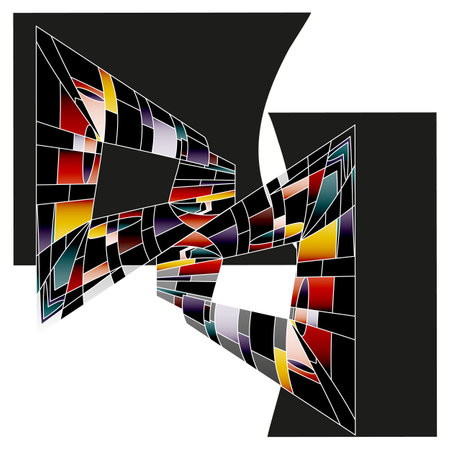 Geometric dark abstraction for design.のイラスト素材