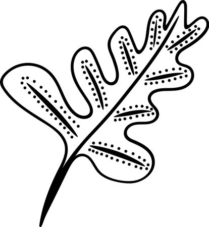 Vector sheet with black line veins.のイラスト素材