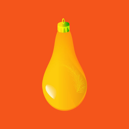 Bright yellow toy on an orange positive field for postcards, invitations, writing text.の写真素材