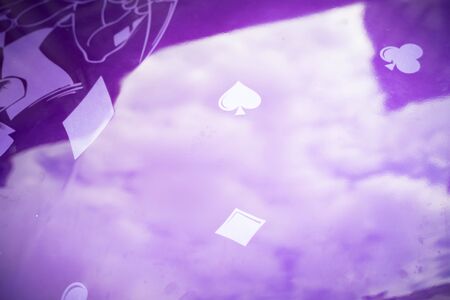 different details of a purple car with a patternの写真素材