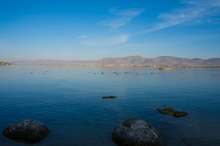 blue lake Sevan in Armenia