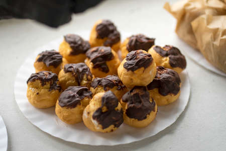 sweet pies are on a plateの写真素材