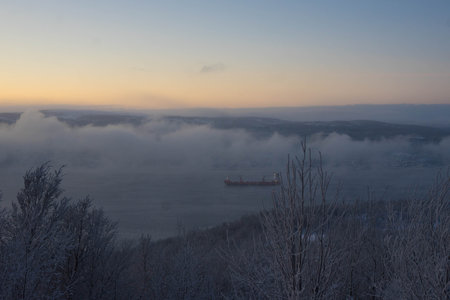 view of the arctic ocean in winter