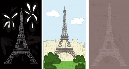 Eiffel towerのイラスト素材