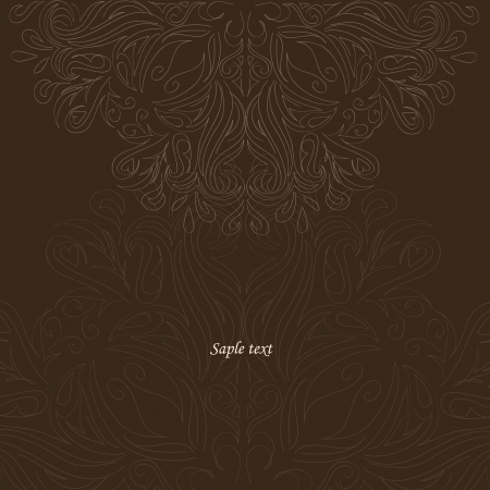 vector brown background with ornateのイラスト素材