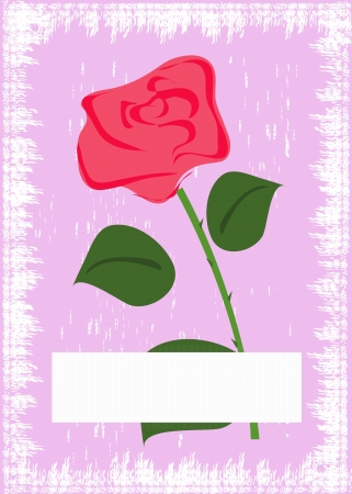 grunge card with roseのイラスト素材