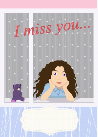 I miss youのイラスト素材