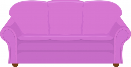illustration of lilac couchのイラスト素材