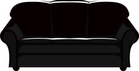 illustration of black couchのイラスト素材