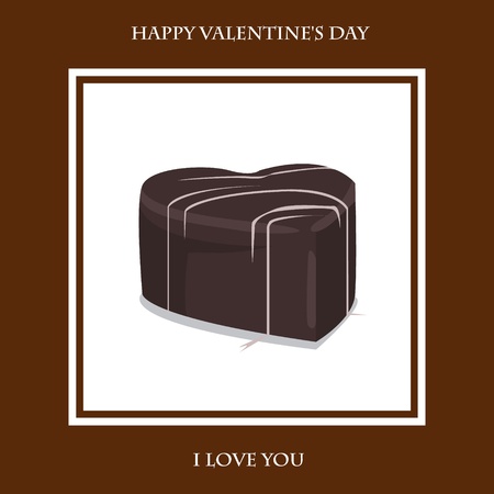 brown card with candyのイラスト素材