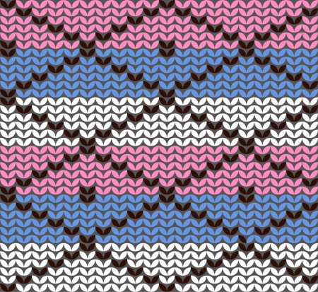 knitting pattern with rhombusesのイラスト素材