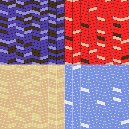vector set of zigzag patternsのイラスト素材