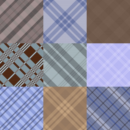 vector set of patterns in diagonal cellのイラスト素材