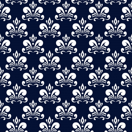 dark blue damask patternのイラスト素材
