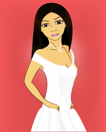 vector illustration of brideのイラスト素材