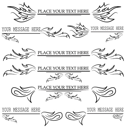 vector set of calligraphic design elementsのイラスト素材
